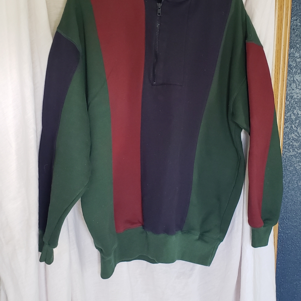 Vintage Gitano Men's Multicolor Zip-Up Sweater